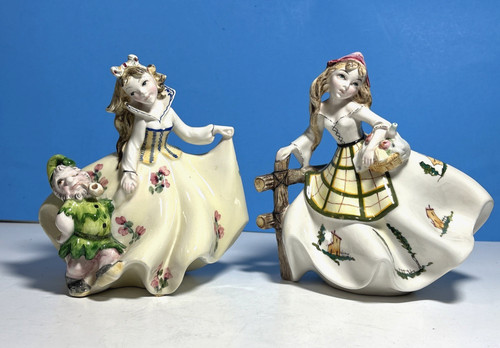 Coppia statuine ceramica